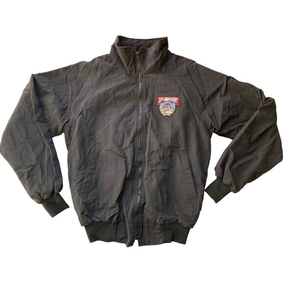 NASCAR 50th Anniversary Jacket Men's Medium Hartwell ViaSport Racing Nylon Black - Picture 2 of 9